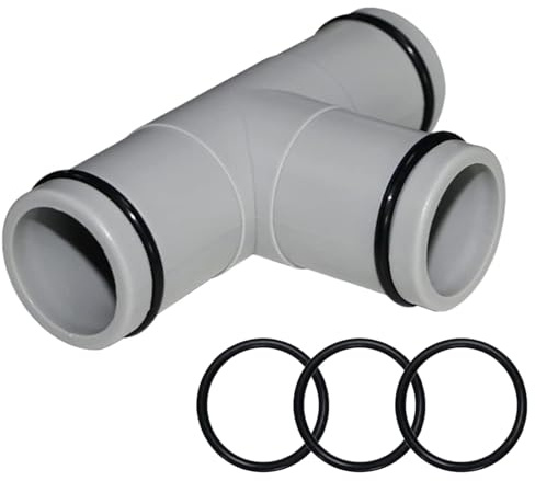 YUSHWENPTY Poolschlauch Verbinder, Schlauchverbinder Pool T-Stück, Anschluss Schlauch Adapter für Poolschlauch, für Außenbereich Schwimmbad Filterpumpe (T-Stück-32mm)
