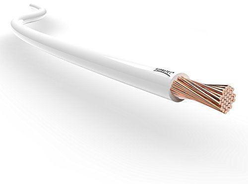 Cavo elettrico unipolare 2.5 mm² Filo elettrico per auto moto autocarro 5m o 10m selezione: (10m metri 2.5 mm² filo di rame, bianco)
