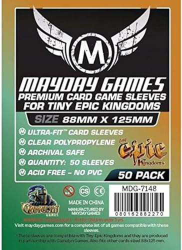 50 MayDay 88 x 125 Tiny Epic Kingdoms Premium Card Sleeves Board Game