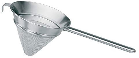 PIAZZA - Colino Cinese in Acciaio Inox Conico 20 Cm - Setaccio da Cucina a Cono Liquidi e Alimenti (Spremute, Frullati, Salse, Creme, Farina, Pasta, Riso) Aggiungilo al tuo Set Utensili da Cucina