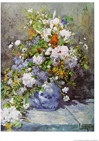 1art1 Pierre Auguste Renoir Poster Große Vase Mit Blumen, 1866 Kunstdruck Bild 70x50 cm