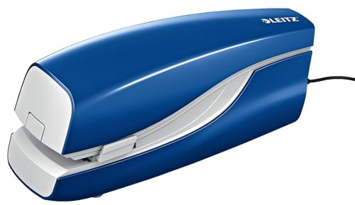 Leitz Elektrisches Büroheftgerät für 10 Blatt, Netzbetrieb, Inkl. Heftklammern, Blau, NeXXt-Serie, 55330035