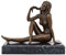 aubaho Bronzeskulptur Bronze Frau Erotik Akt Bronzefigur Figur Antik-Stil Sculpture