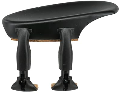 Wittner Chinrest, side-mounted chinrest Violin 1/2-1/4, high-tech plastic, anatomically shaped, allergy-tested, without screwdriver, black, Made in Germany, 250231