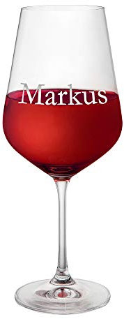 AMAVEL Calice da Vino Rosso in Vetro, Incisione Personalizzata con Nome, Bicchiere da Collezione, Degustazione, Accessori Decorativi Casa