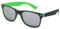 Ciffre Nerdbrille Sonnenbrille Stil Brille Pilotenbrille Vintage Look Schwarz Neon Grün Silber verspiegelt
