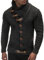 Leif Nelson Herren Strickjacke Schalkragen Slim Fit Winter-Freizeit-Jacke Sommer Moderne Männer Pulli Grobstrick Sweatjacke Langarm Herren schwarzer Hoodie-Pullover, Anthrazit, XXL