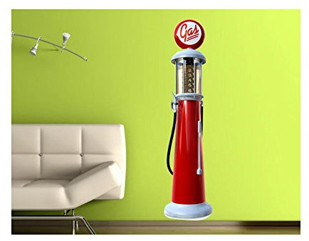Stickers Pompe à essence - L 40cm x H 160cm