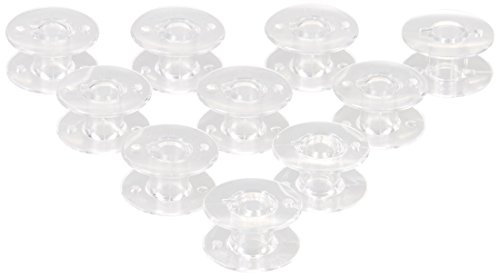 Levivo Nähmaschinen Spule 10er Set, Acrylnitril-Styrol-Kunststoff, transparent, 1.5 x 1.5 x 1 cm, 10-Einheiten