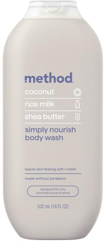 Method Body Wash, Simply Nourish, Paraben and Phthalate Free, 18 oz (Pack of 1)