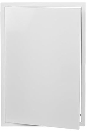 Panel de acceso de metal blanco 300 mm x 200 mm con solapa de puerta de inspección de acero galvanizado