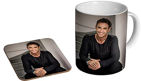 Marti Pellow Smile Ceramic Tea - Coffee Mug + Coaster Gift Set …