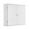 Meuble de Salle de Bain, Armoire Murale Suspendu avec 2 Portes pour Salle de Bain Couloir Salon, 60 x 15 x 50 cm, Blanc