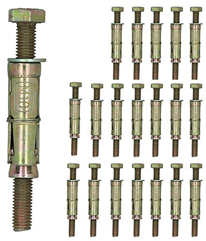 M10 Lot de 20 boulons d'extension pour cheville de maçonnerie 10 x 100 mm