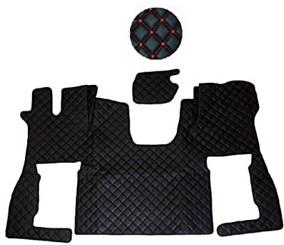 Bodenmatte aus Eco-Leder, kompatibel mit Scania S 2016+, automatisch, Schwarz