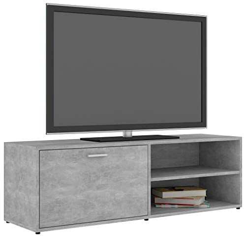 Ausla Mobile TV Credenza 120 x 34 x 37 cm Grigio Cemento Moderno per Interni per Hotel per Soggiorno