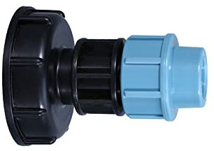 Leliafleury IBC Water Tank Pipe Joints Garden Water Connectors With S60x6 Adapter For Tank Straight Outlet 25MM Watering Irrigation adapter Tool