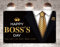 Pudodo Happy Boss's Day Hintergrund Banner Best Boss Ever Suit Büro Feier Fotografie Hintergrund Wanddekoration
