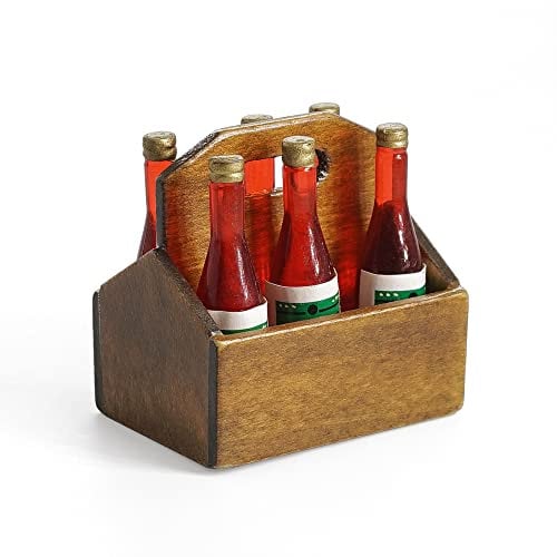 Odoria Miniature 1/6 Casier Bière avec 6Pcs Bouteille Accessoire Maison de Poupée