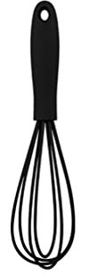 AKUYAO Batidora de mano, Mezclador de huevos manual, Batidor silicona, Mini batidor, Batidor, Batidor pequeño, Batidor pequeño, Batidor, Batir, Espumar y Remover (negro)