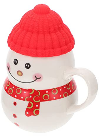 Cabilock 1 Satz Schneemann-becher Weihnachtsmann Tasse Lustiger Tasse Saft Becher Schneemannbecher Mit Deckel Weihnachtswassergläser 3d-cartoon- Geschenk Foto Kind Keramik