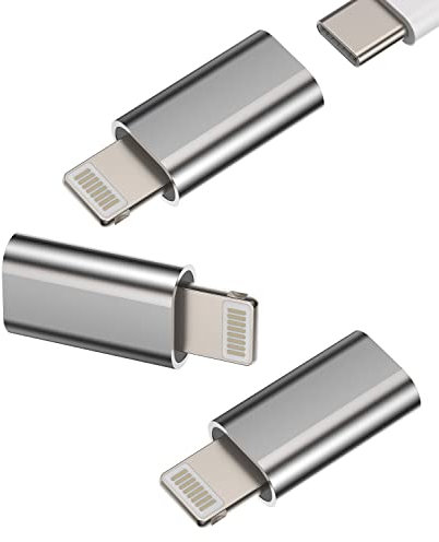 Lightning auf USB C Adapter(3Pack)Type C Mutter to Lightning Männlich Klinke Ladekabel Stecker Charger Kabel Netzteil Ladegerät Zubehör Set für iPhone 14 13 12 11 Pro Max Mini X Xs Xr Se 7 8 Plus tp