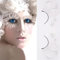 Dorisue Cils blancs d'Halloween à double lèvre blancs extra longs en plumes extra longues extension costume reine cils