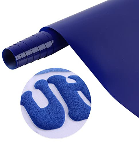 Tintnut 3D Flock Film Plotter Film Textile, Blue Foam Iron-On Transfers for Textiles, 10 x 6ft for Creative Iron-On Transfers - Perfect, Plotters and Transfer Presses