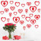 LANMOK 35 Stück Valentinstag Herz zum Aufhängen Rot Herz Deko Girlande Glitzer Papierherzen Girlande Herzgirlande Hängedeko für Valentinstag Hochzeit Jubiläum Party