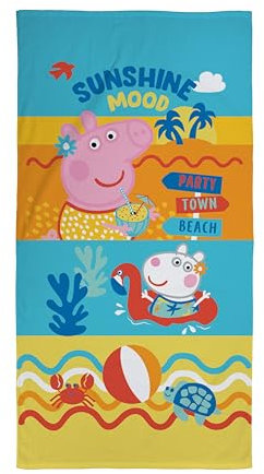 Peppa Pig Character World Official Kids Towel | Super Soft Feel, Peppa Ocean Design | Perfect The Home, Bath, Beach & Swimming Pool | One Size 140 x 70cm