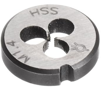 QUARKZMAN Runde Schneideisen, Metrisches M1,4 x 0,3 Gewinde (Rechtsgewinde), Hochgeschwindigkeitsstahl (HSS) Schneideisen Reparaturwerkzeug