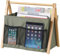 Neateam Porte-Revues Moderne Pliable avec Poignée Porte Magazine en Bambou, Porte-Revue pour Bureau, Maison et Salon - Vert Foncé