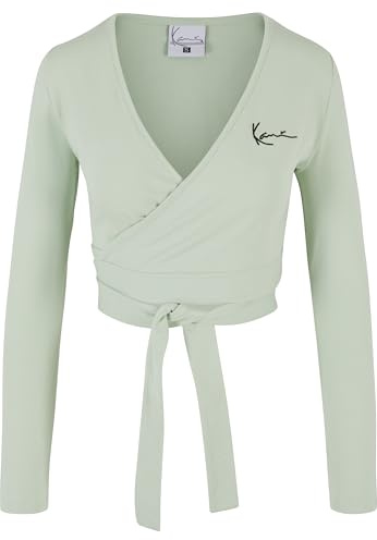 Karl Kani Damen KW-LS011-105-06 Chest Signature Essential Short Laced Ls Light Mint, L