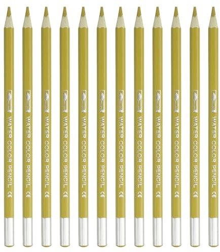 PATIKIL Aquarellstift, 12 Stück wasserlösliche Buntstifte zum Mischen, Ausmalen, Skizzieren, Malen, Gold