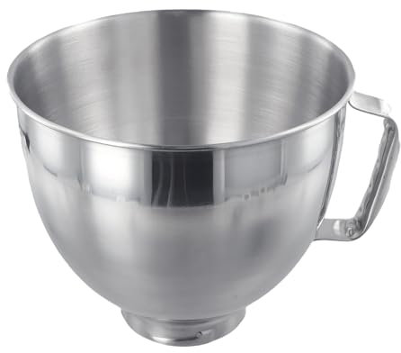 YUANGANG Bol mélangeur en acier inoxydable pour K45SS KSM75 KSM150 pour mixeurs pour KitchenAid 4,5 QT/5 QT