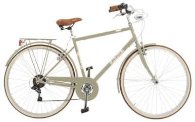 Via Veneto Bazam - Herrenfahrrad Malagueta Man 28 Zoll, 6-Gang-Schaltung, Größe 52, burgundergrün, Retro Vintage Citybike aus Stahl | VV619M