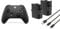 Xbox Wireless Controller Carbon Black+Venom 1100mAh Akku mit hoher Kapazität im Doppelpack - Schwarz Series X & S One