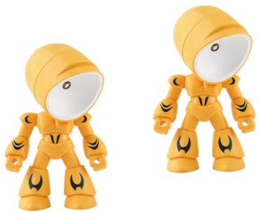 Mikikit 2st Roboter-tischlampe Led-nachtlicht Roboterlampe Roboter-led-lampe Einstellbares Nachtlicht Usb-nachtlampe Kinderzimmerlampe Kreatives Nachtlicht Kinder Nachtlicht Raumlicht Pvc