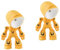 Mikikit 2st Roboter-tischlampe Led-nachtlicht Roboterlampe Roboter-led-lampe Einstellbares Nachtlicht Usb-nachtlampe Kinderzimmerlampe Kreatives Nachtlicht Kinder Nachtlicht Raumlicht Pvc