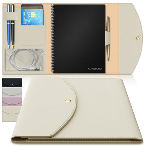 Custodia sottile e leggera per accessori Rocketbook, diario, quaderno, formato A4, adatta per libri da 21,9 x 28,5 cm, Hobonichi Cousin, Stalogy e Midori MD Planner, copertina morbida e flessibile in