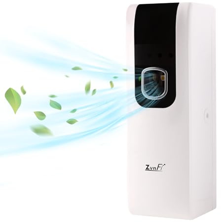 Air Freshener Spray Automatic Fragrance Dispenser Compatible with Glade and Airwick Refill Can 5.51x 2.6, Free Standing/Wall Mounted Auto Air Freshener Holder for Home and Bathroom 296