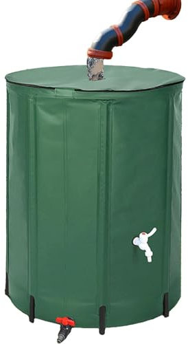 Barril recogedor de Lluvia,Barril de Lluvia | Barriles de Lluvia Plegables de PVC de 26 galones - de contenedor de Agua, Tanque de Agua de Lluvia con Filtro, Kit de desbordamiento de Espiga