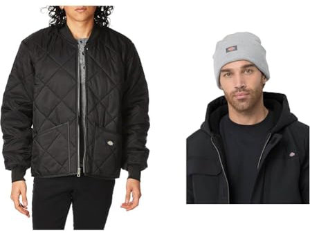 Dickies Diamond Steppjacke und Mütze aus Acryl mit Manschetten