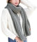 cfpqv Winter Bunt Kint Feel Pashmina Schals Elastizität Leichter Schal Warme Schals Damen Herren Lange Dicke Schals Strickpaare Schal Roter Schal Und Mütze (Grey, One Size)