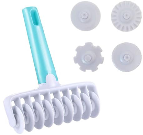 4-in-1 Pizza Pastry Wheel Decorator Cutter Rolled Pastry Pie Crimper Cookie Cutter Wheel Pizza Baking Beads Pie Crust Cutters Baking & DIY Cooking Tool