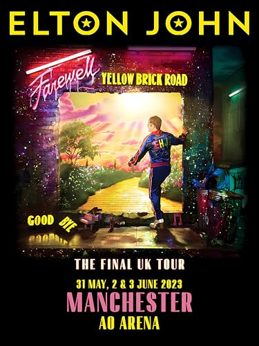 Elton John The Final UK Tour Manchester Poster, 30 x 40 cm