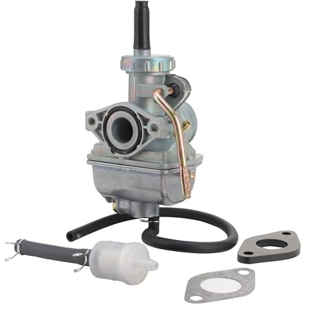 WOOSTAR PZ16 Carburetor 16mm with Fuel Filter Hose Line Gaskets Replacement for 50cc 70cc 90cc Horizontal Engine ATV Dirt Bike Go Kart
