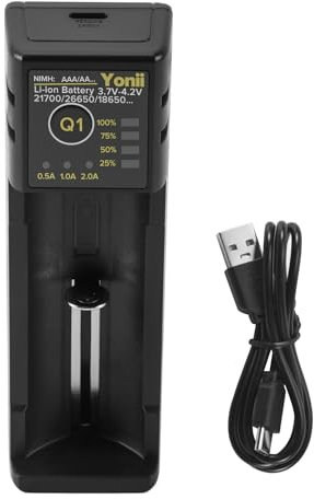 Cpolebev 18650 Battery Charger 26650 Usb Smart Nickel Hydrogen Aa Aaa 21700 Single Slot Lithium Battery Charger