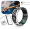 IUHFSIFS 6 Gen Smart Ring mit LED Screen【5.3+EDR Technologie - 0,1%± Fehler】【5ATM Wasserdicht】 Smartring für Männer und Frauen zur Überwachung von Schlaf, Herzfrequenz, Silver 9#