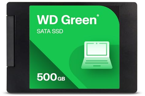 Western Digital WD Green SATA 500 GB, bis zu 545 MB/s, 2,5 Zoll / 7 mm, 3 Jahre Garantie, interne SSD (WDS500G5G0A-00CPT0)